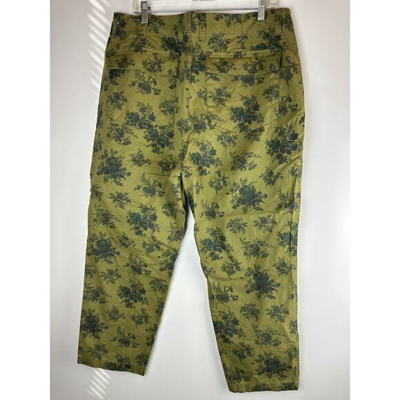 NWT Sundance Berenice Everyday Floral Pants Green Ankle Pant Women’s Size 16 - Picture 3 of 7